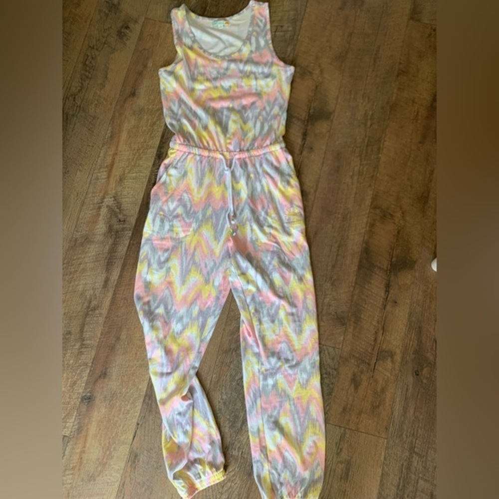 Women's Pastel Chevron Jumpsuit - Multicolor